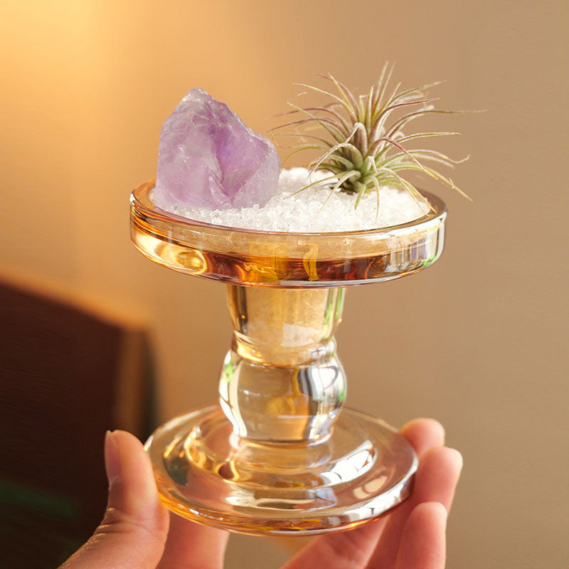 🆕新品上架【梨花瑪雅】天然紫水晶無火香薰石淨化水晶消磁淨化空氣鳳梨擺飾💕