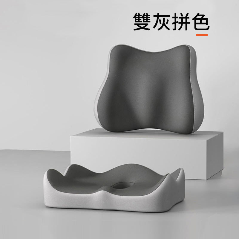 🆕新品上架【梨花瑪雅】 辦公久坐尾椎減壓記憶棉,美臀、護腰放鬆透氣靠背撞色美感椅墊(8色)