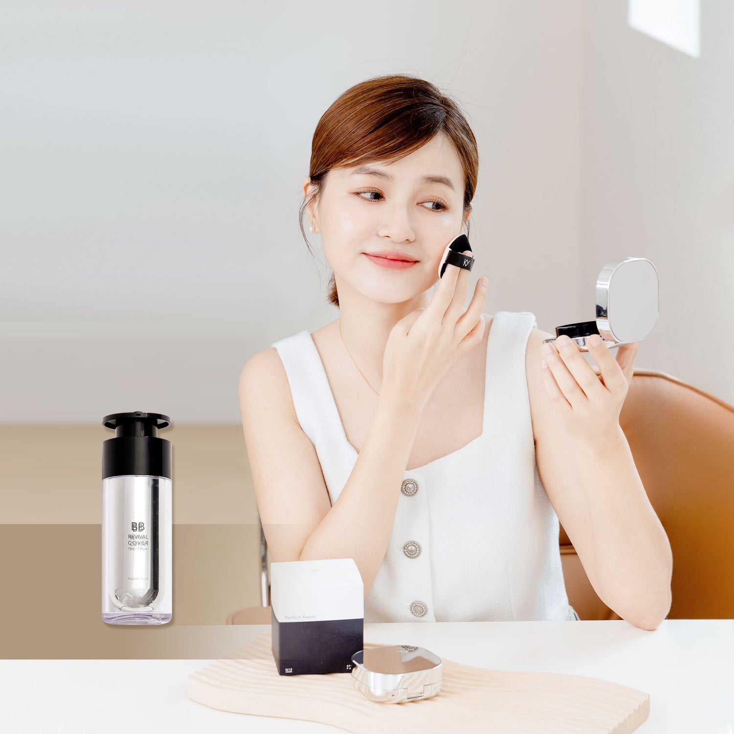 💕限定 10秒內上妝偽素顏✨韓國KY輕透肌逆光賦活BB霜(30/ml)系列組合