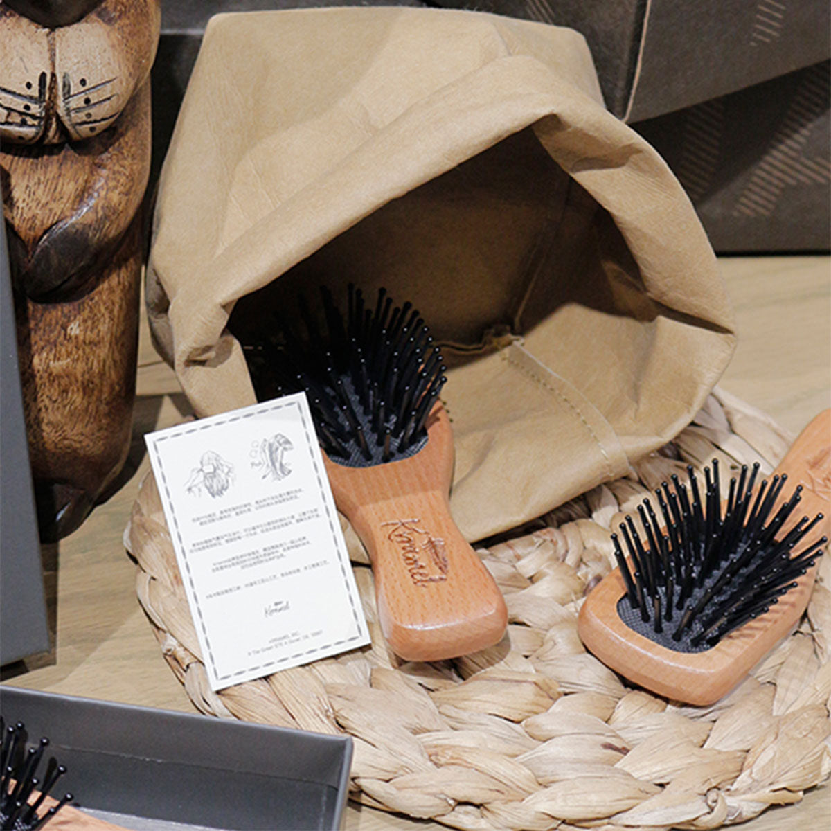 美國 Krramel 櫸木迷你防靜電梳適合兒童外出方便 (現貨+預購)