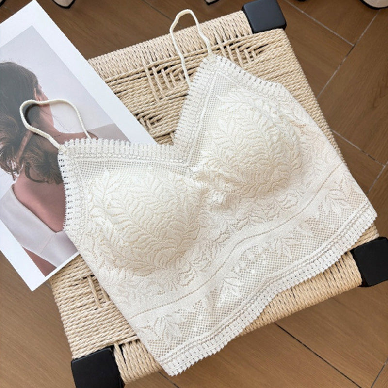 💖新品上架【梨花瑪雅】實拍選品絕美法式蕾絲附胸墊內搭小可愛(4色)