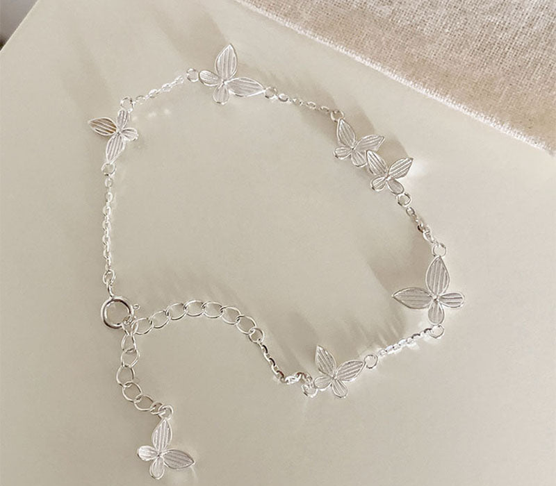 🆕新品上架【梨花瑪雅】💖如夢似幻浪漫優雅925純銀蝴蝶手鍊💕