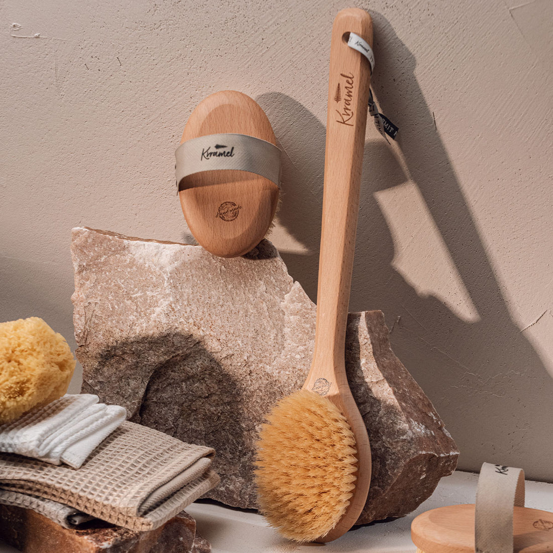 美國 Krramel 長柄猪鬃浴刷 (乾濕兩用) (現貨+預購)