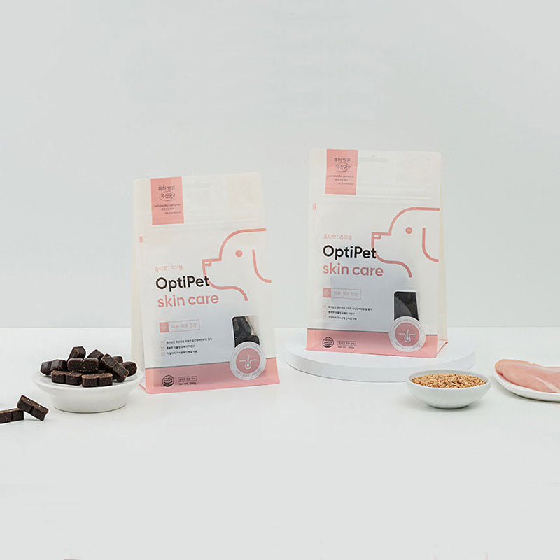 💜新品上架【梨花娘】🫧韓國品牌Optipet 韓國動物營養學及食品營養學家研製寵物零食毛髮護膚咀嚼肉片300g一包