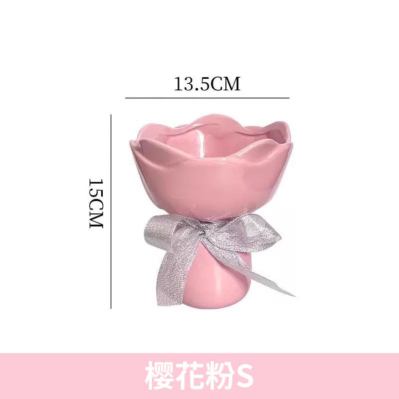 🆕新品上架【梨花瑪雅】🏡新家客廳裝飾輕奢高級花束造型花瓶擺飾🌹