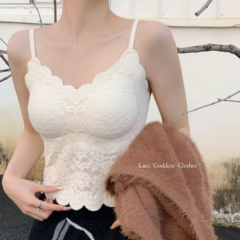 🆕新品上架💖【梨花瑪雅】秋款性感女神美背蕾絲附胸墊柔軟舒適內衣內搭(4色)🌹