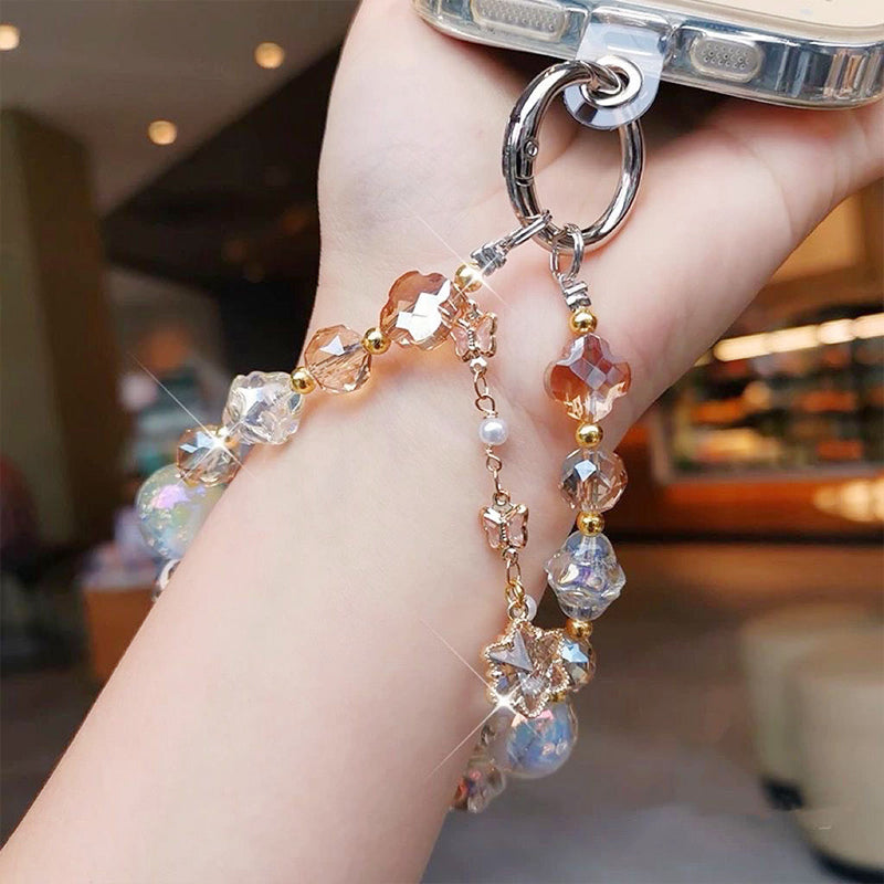 🆕新品上架【梨花瑪雅】💎高級感百搭浪漫星空夢幻水晶珠手機掛繩