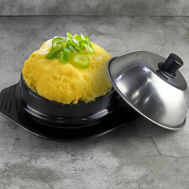 🆕新品上架【梨花娘】韓國廚神白種元推薦款🧑🍳不銹鋼蓋+陶製蒸蛋鍋+托盤三件組💖韓國連線