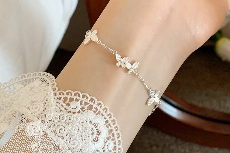 🆕新品上架【梨花瑪雅】💖如夢似幻浪漫優雅925純銀蝴蝶手鍊💕