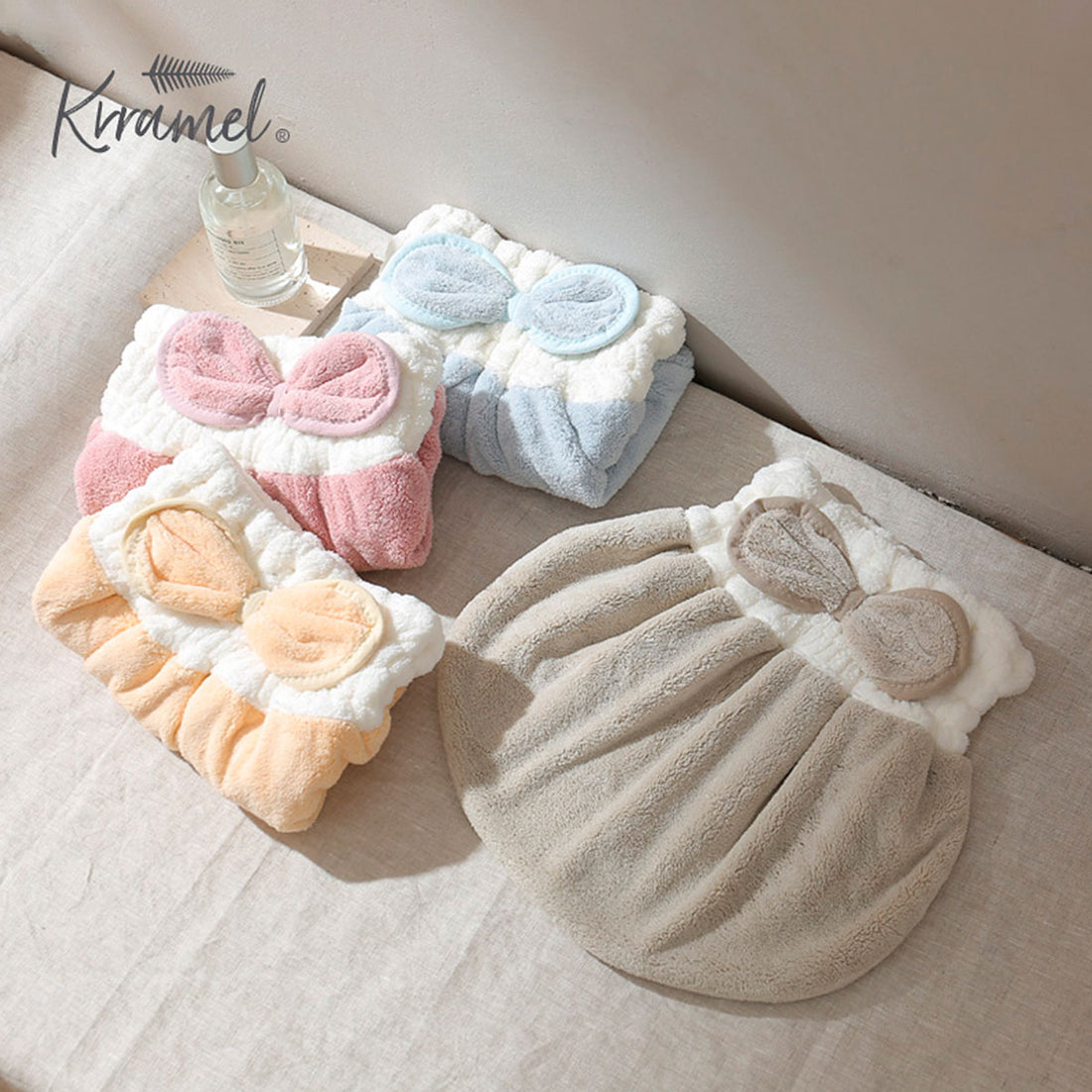 美國 Krramel 海藻绒皇冠乾髮帽 (現貨+預購)