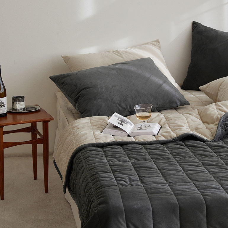 🆕新品上架【梨花娘】冬季飯店🔥韓國品牌MAATILA 雙色特殊超細纖維棉柔軟保暖輕盈被5件套組(單人四件)