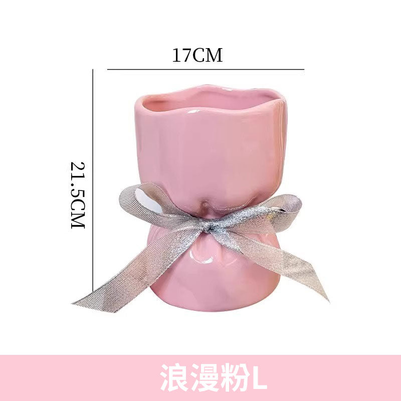 🆕新品上架【梨花瑪雅】🏡新家客廳裝飾輕奢高級花束造型花瓶擺飾🌹