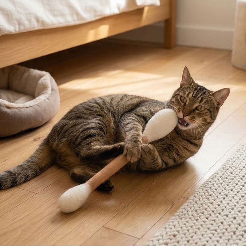 韓國🔥爆紅升級版【LIHUA MAYA】獨家販售 雙種貓薄荷巨型棉花棒|100%羊毛手工製作 貓咪玩具