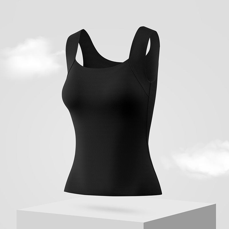 🆕新品上架💖【梨花瑪雅】🔥秋冬新款無痕胸墊一體顯瘦保暖不臃腫肌底養胸背心(4色)