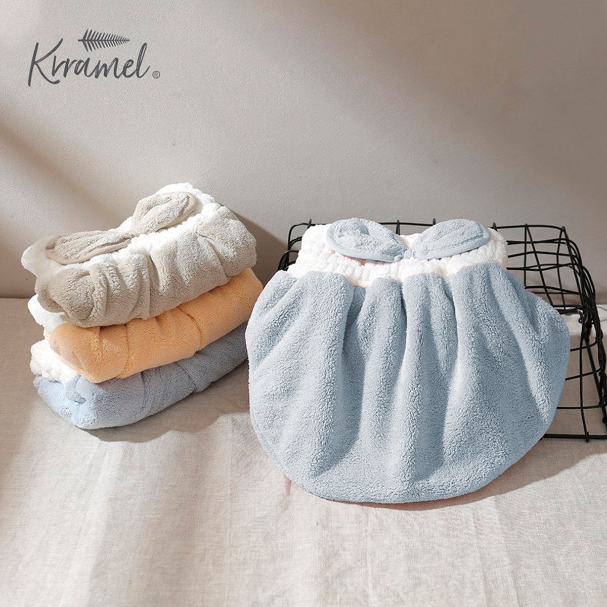 美國 Krramel 海藻绒皇冠乾髮帽 (現貨+預購)