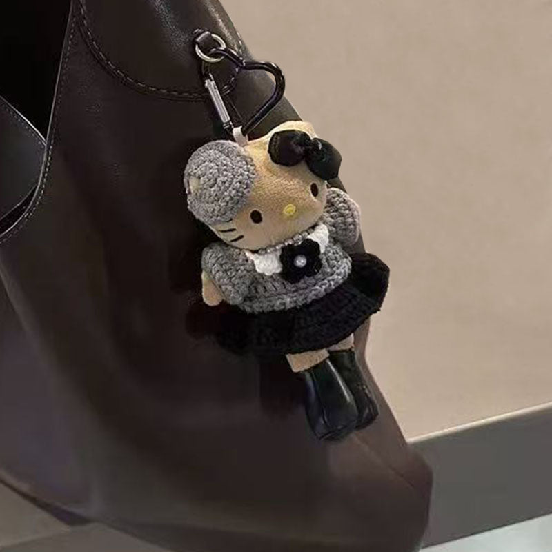 新品上架【梨花瑪雅】💕韓國流行秋冬款法式精品優雅長腿kitty包包愛心釦環吊飾😽