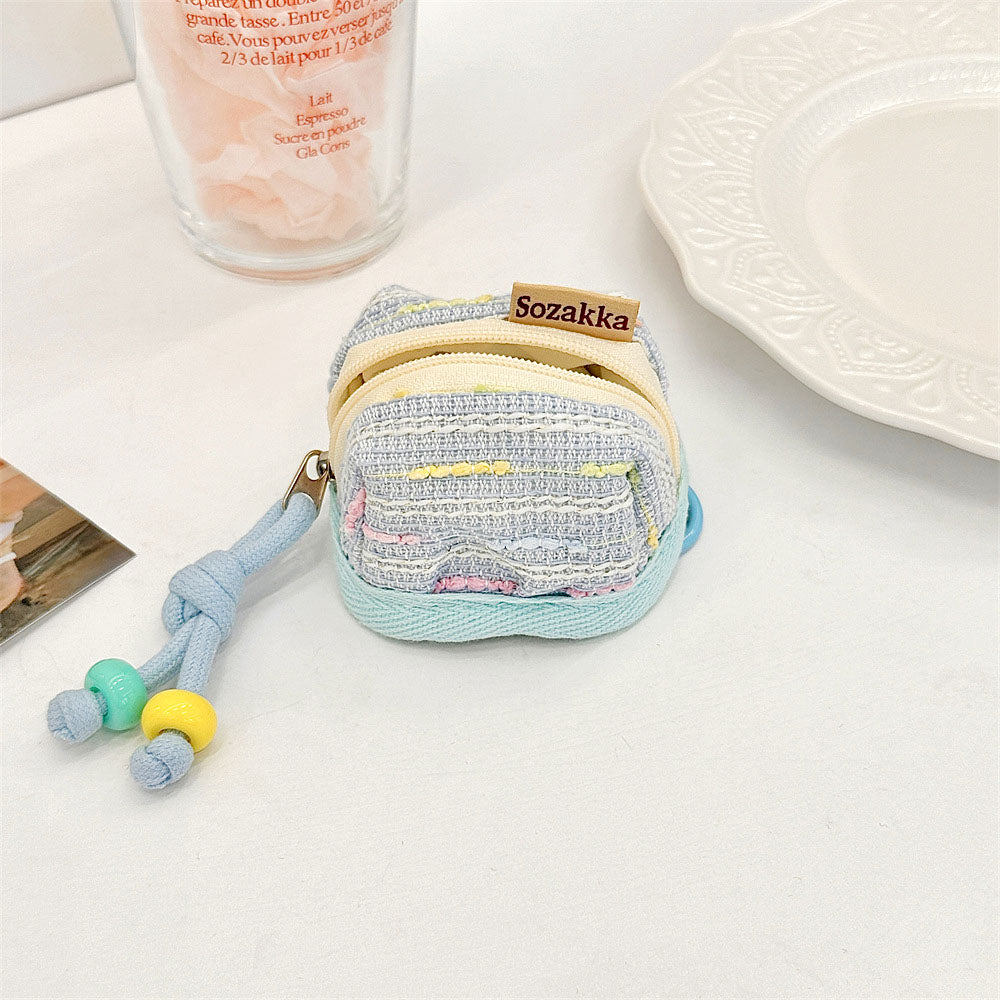 🆕新品上架【梨花瑪雅】可愛便攜小香風蘋果無線藍芽耳機保護收納軟布套(5色)