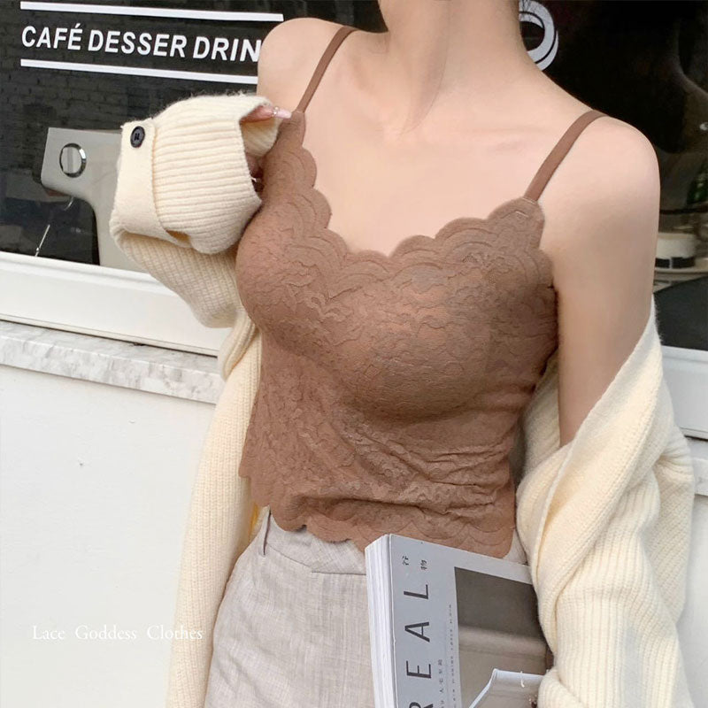 🆕新品上架💖【梨花瑪雅】秋款性感女神美背蕾絲附胸墊柔軟舒適內衣內搭(4色)🌹