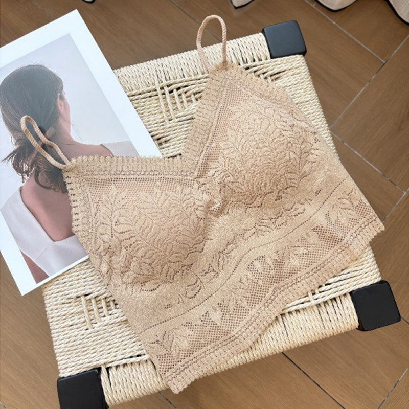 💖新品上架【梨花瑪雅】實拍選品絕美法式蕾絲附胸墊內搭小可愛(4色)