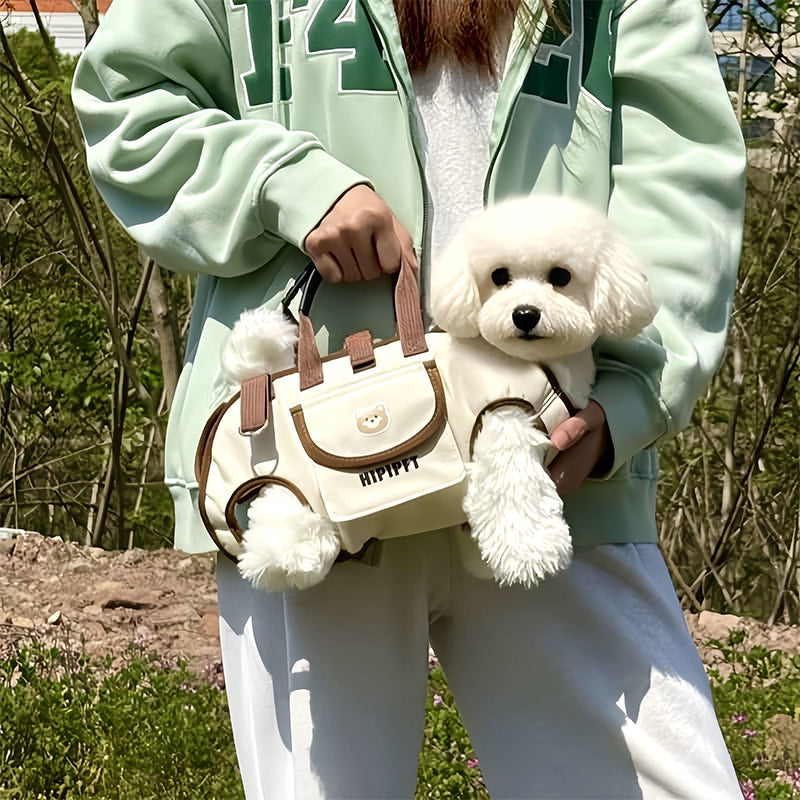 🆕新品上架【梨花瑪雅】🐱🐶超級Q萌寵貓咪狗狗便攜透氣多功能收納外出牽手提斜背包(3色)