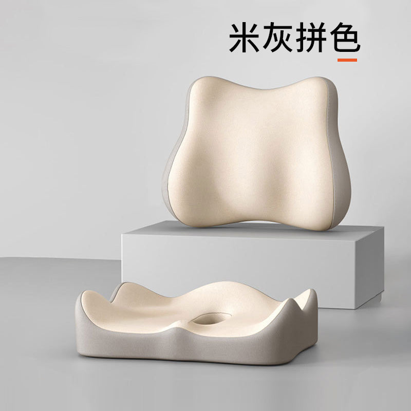 🆕新品上架【梨花瑪雅】 辦公久坐尾椎減壓記憶棉,美臀、護腰放鬆透氣靠背撞色美感椅墊(8色)