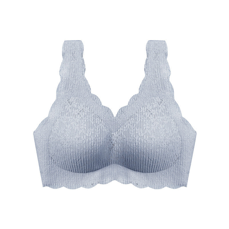 🆕新品上架💖【梨花瑪雅】百褶蕾絲泡泡性感聚攏無鋼圈乳膠女無痕薄款舒適瑜伽睡眠內衣👙(7色)寵愛自己