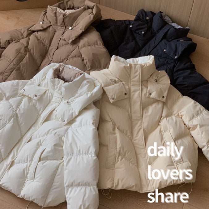 🆕新品上架💖【梨花瑪雅】🔥溫柔色系中長板假兩件撞色鋪棉外套(5色)