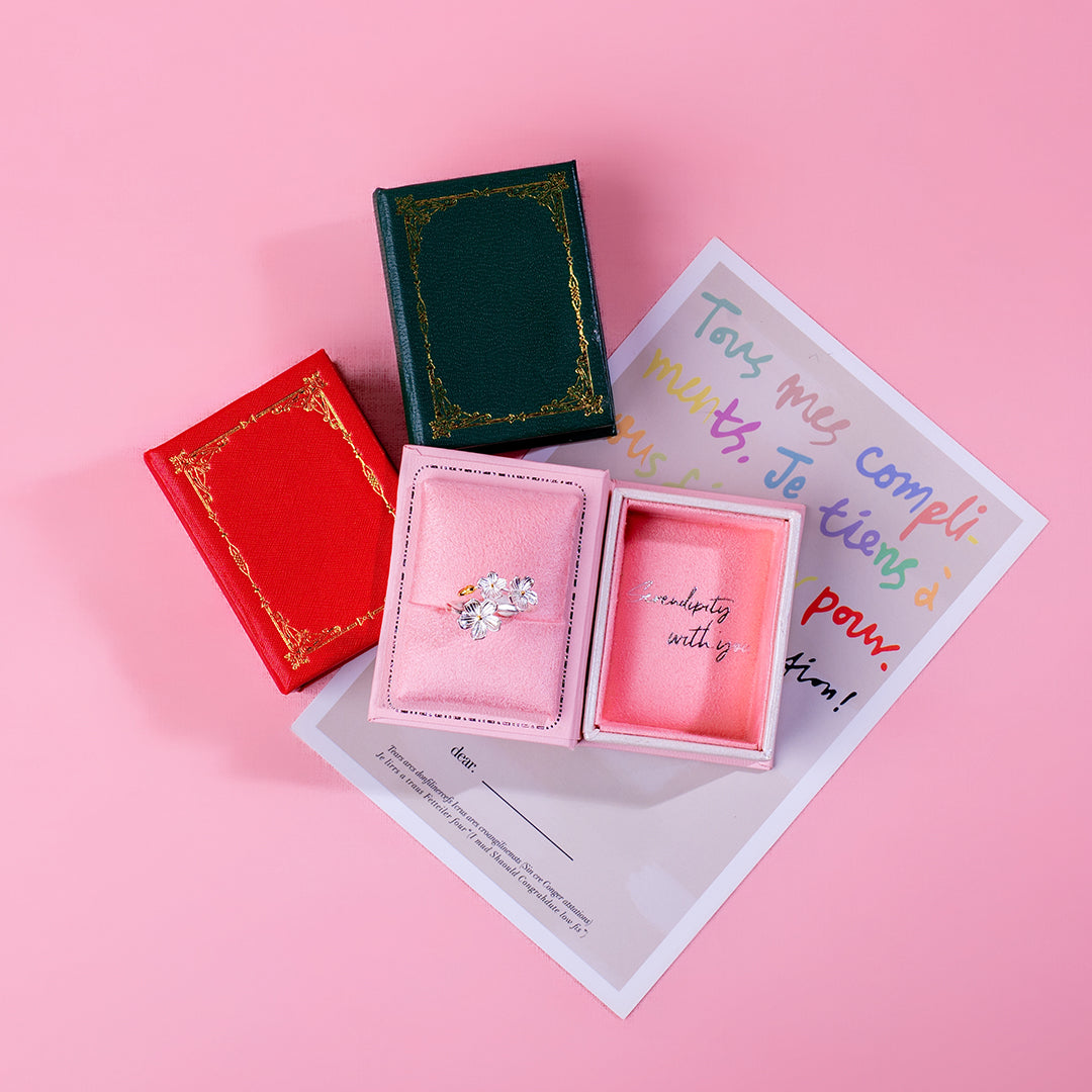 💖新品上架【梨花瑪雅】實拍選品925純銀梨花朵金銀撞色開口戒指(戒圍可調)