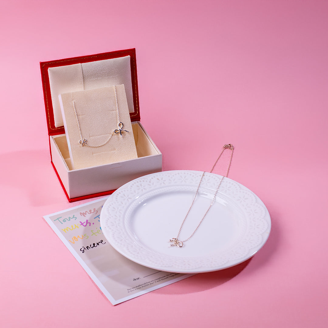 💖新品上架【梨花瑪雅】實拍選品925純銀精緻氣質蝴蝶結項鍊