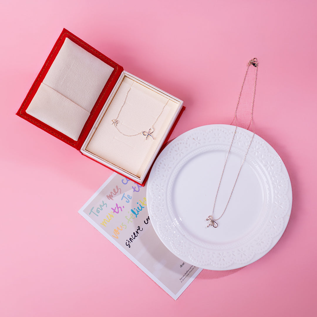 💖新品上架【梨花瑪雅】實拍選品925純銀精緻氣質蝴蝶結項鍊