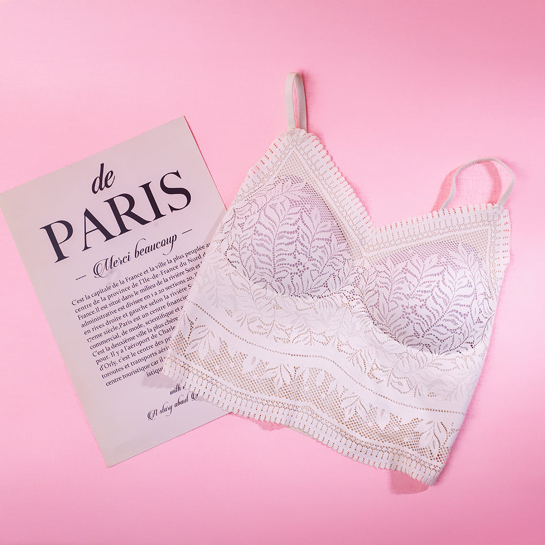 💖新品上架【梨花瑪雅】實拍選品絕美法式蕾絲附胸墊內搭小可愛(4色)