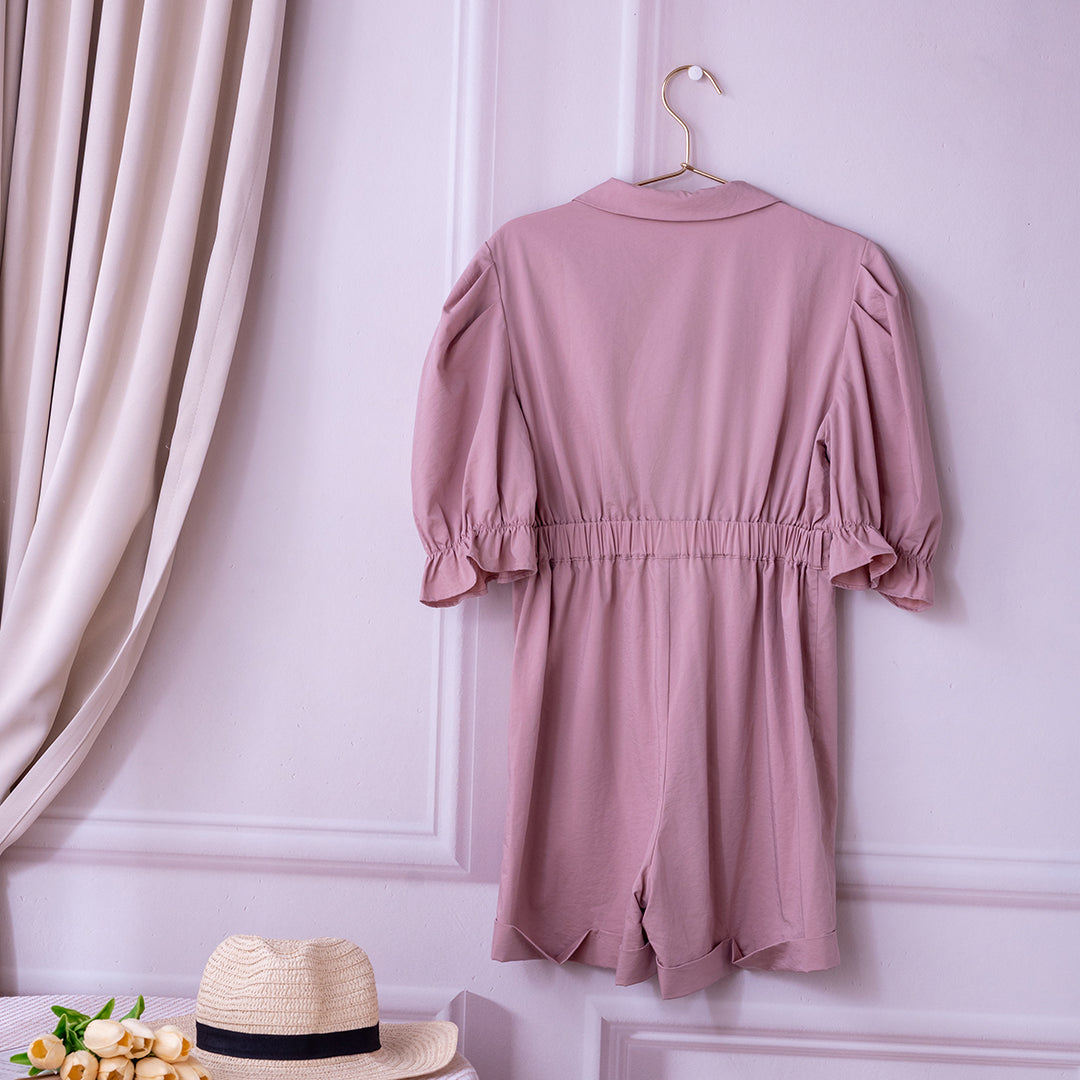 💖新品上架【梨花瑪雅】自訂款韓國設計高級感氣質空姐公主袖舒適親膚連身褲