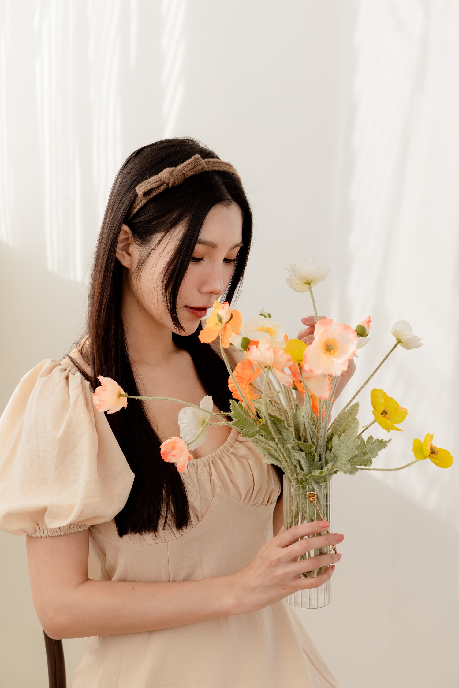 甜美女孩毛線蝴蝶結髮箍秋冬經典百搭 (現貨+預購)