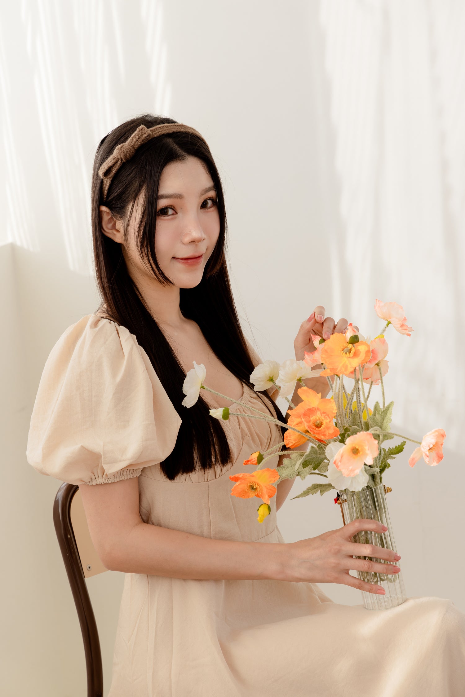 甜美女孩毛線蝴蝶結髮箍秋冬經典百搭 (現貨+預購)