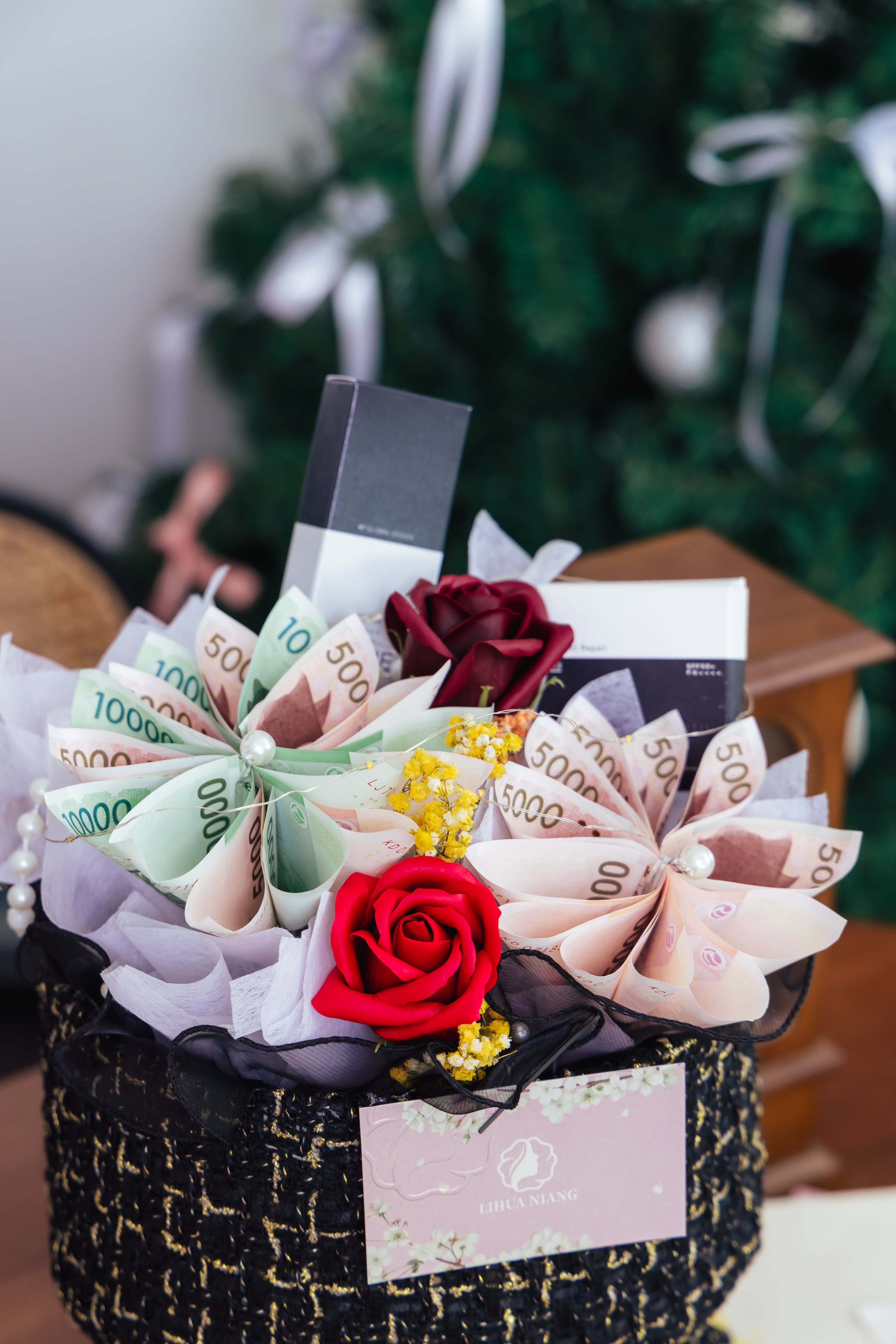 情人禮物,生日禮物手作韓元有錢花,花不完,貌美如花禮品花束組(僅宅配少量供應中)