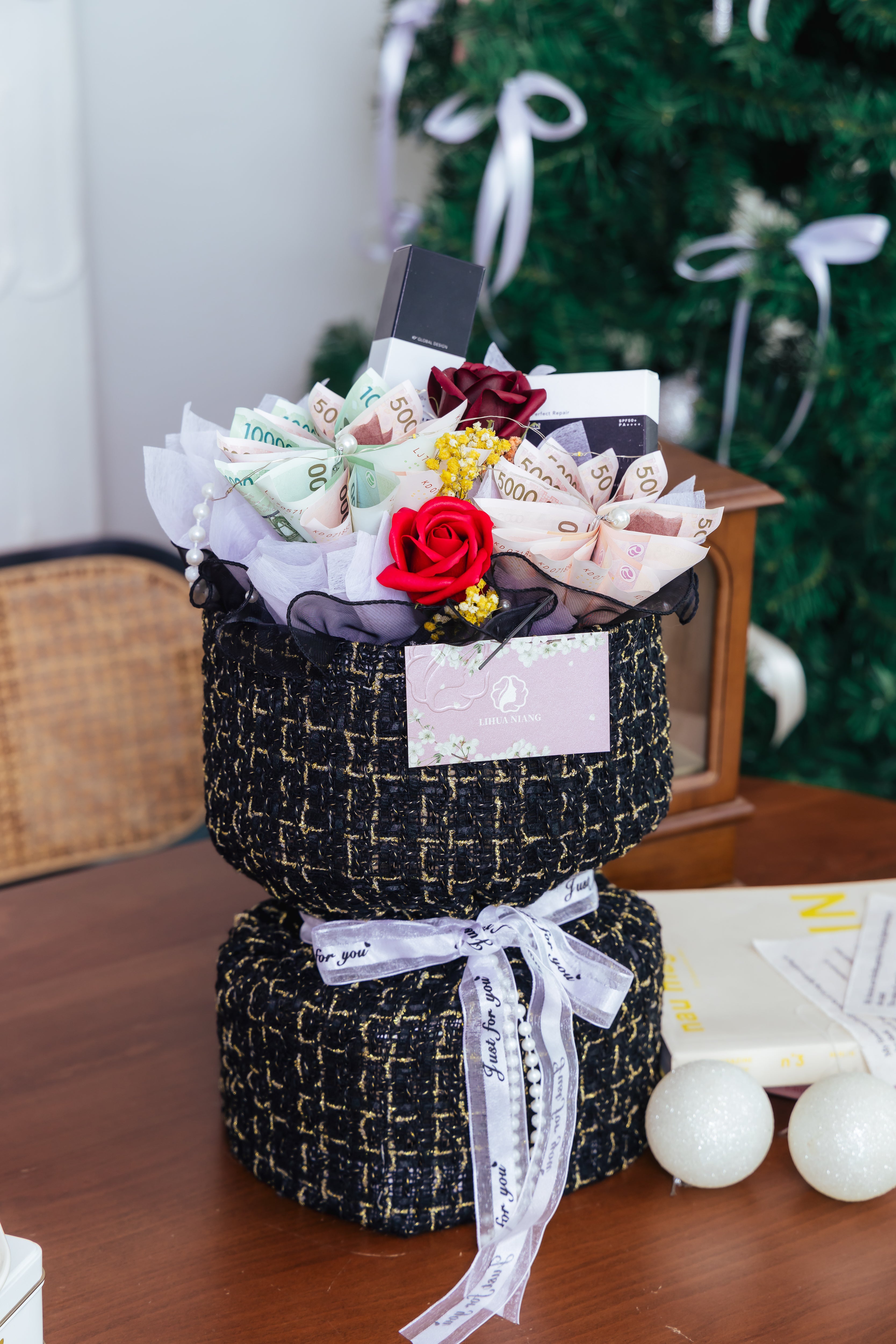 情人禮物,生日禮物手作韓元有錢花,花不完,貌美如花禮品花束組(僅宅配少量供應中)