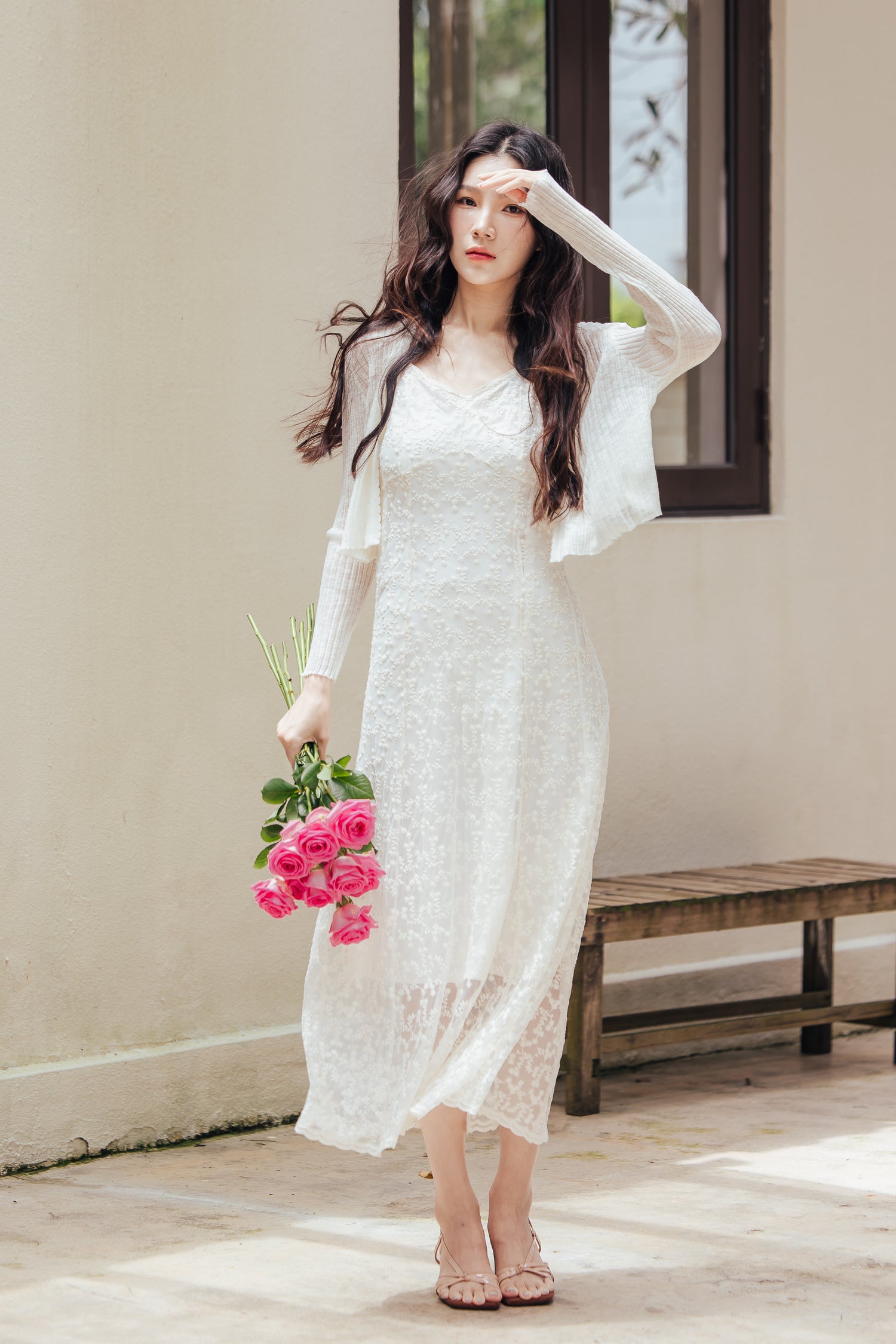 🆕新品上架【梨花瑪雅】實拍選品絕美法式細肩帶氣質重工刺繡高級感修身長洋