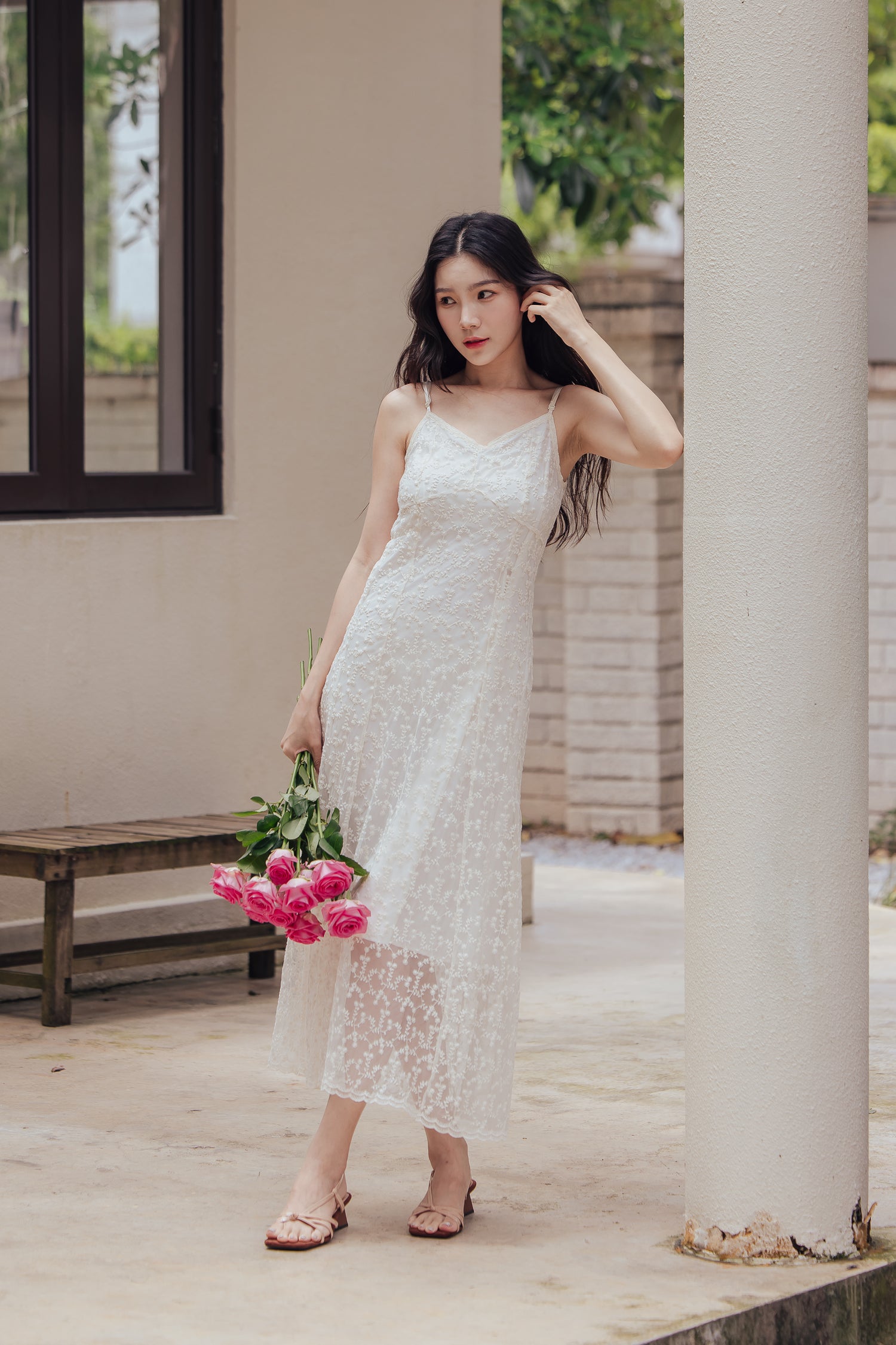 🆕新品上架【梨花瑪雅】實拍選品絕美法式細肩帶氣質重工刺繡高級感修身長洋