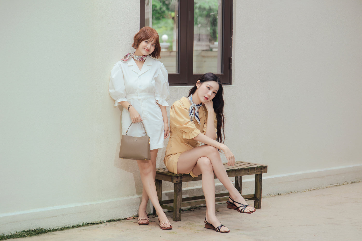 💖新品上架【梨花瑪雅】自訂款韓國設計高級感氣質空姐公主袖舒適親膚連身褲