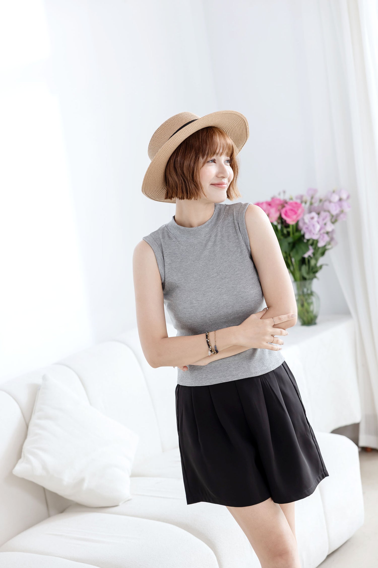 🆕新品上架【梨花瑪雅】實拍選品渡假法式復古紳士藤編草帽小金屬牌很有質感,帽型很挺,黑咖兩色(2色)