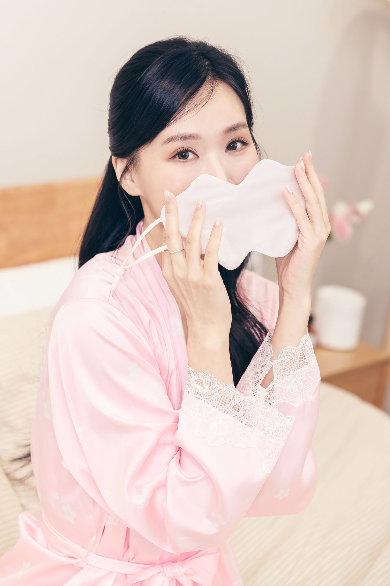 💖新品上架【梨花瑪雅】自訂款設計清新風格絲滑觸感睡衣綁帶罩衫(三款)