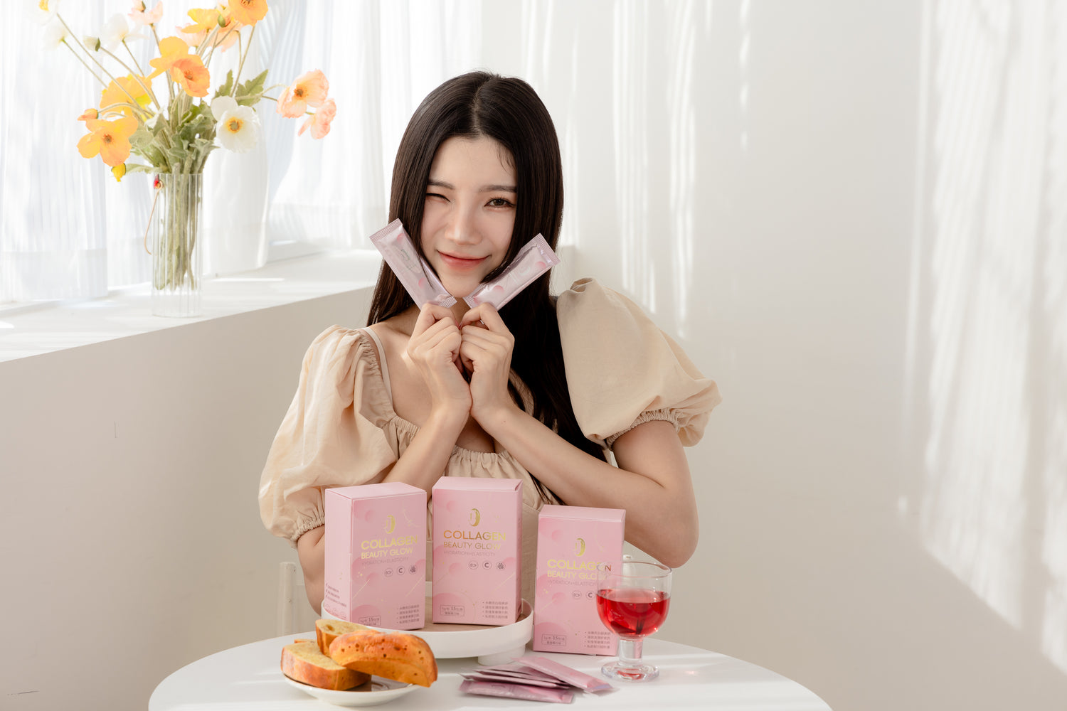 傑萱生技蔓越莓燕窩女性超友好複方蔓越莓胜肽膠原蛋白EX一盒15包(喝了有感,店面回購率高)