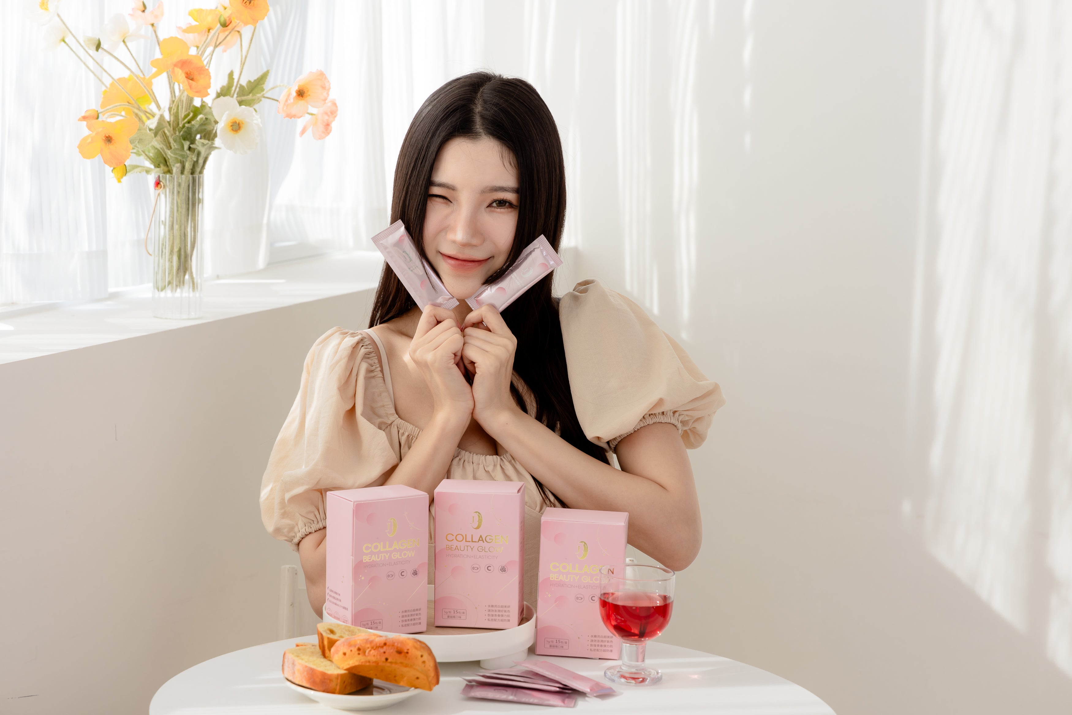 傑萱生技蔓越莓燕窩女性超友好複方蔓越莓胜肽膠原蛋白EX一盒15包(喝了有感,店面回購率高)