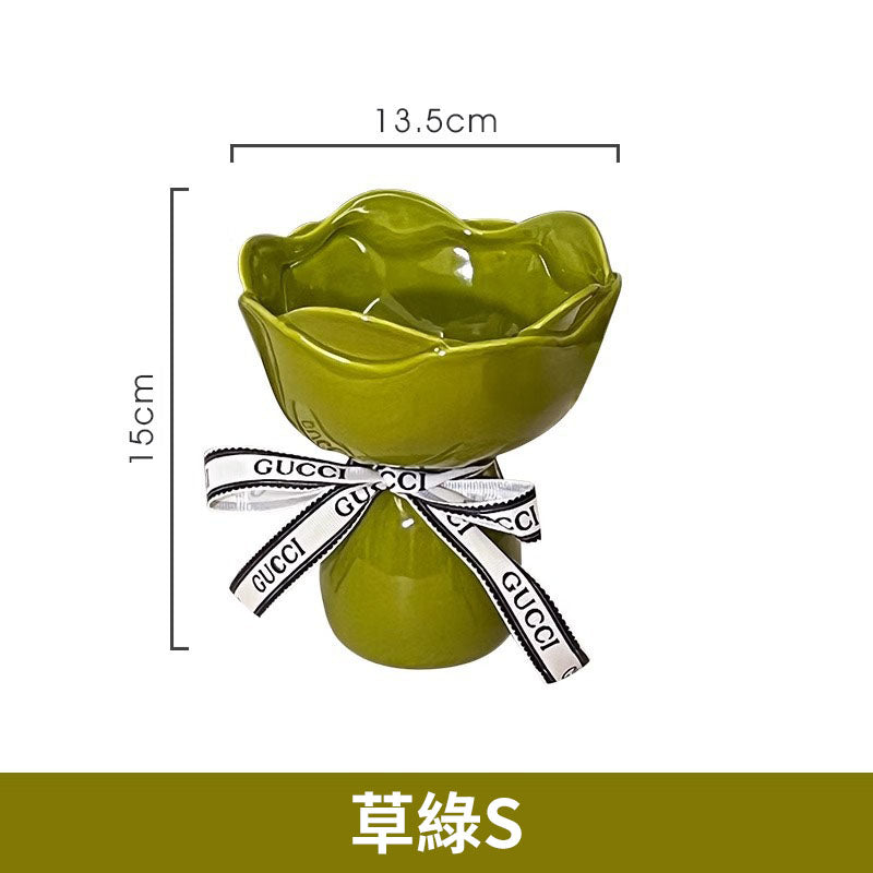 🆕新品上架【梨花瑪雅】🏡新家客廳裝飾輕奢高級花束造型花瓶擺飾🌹