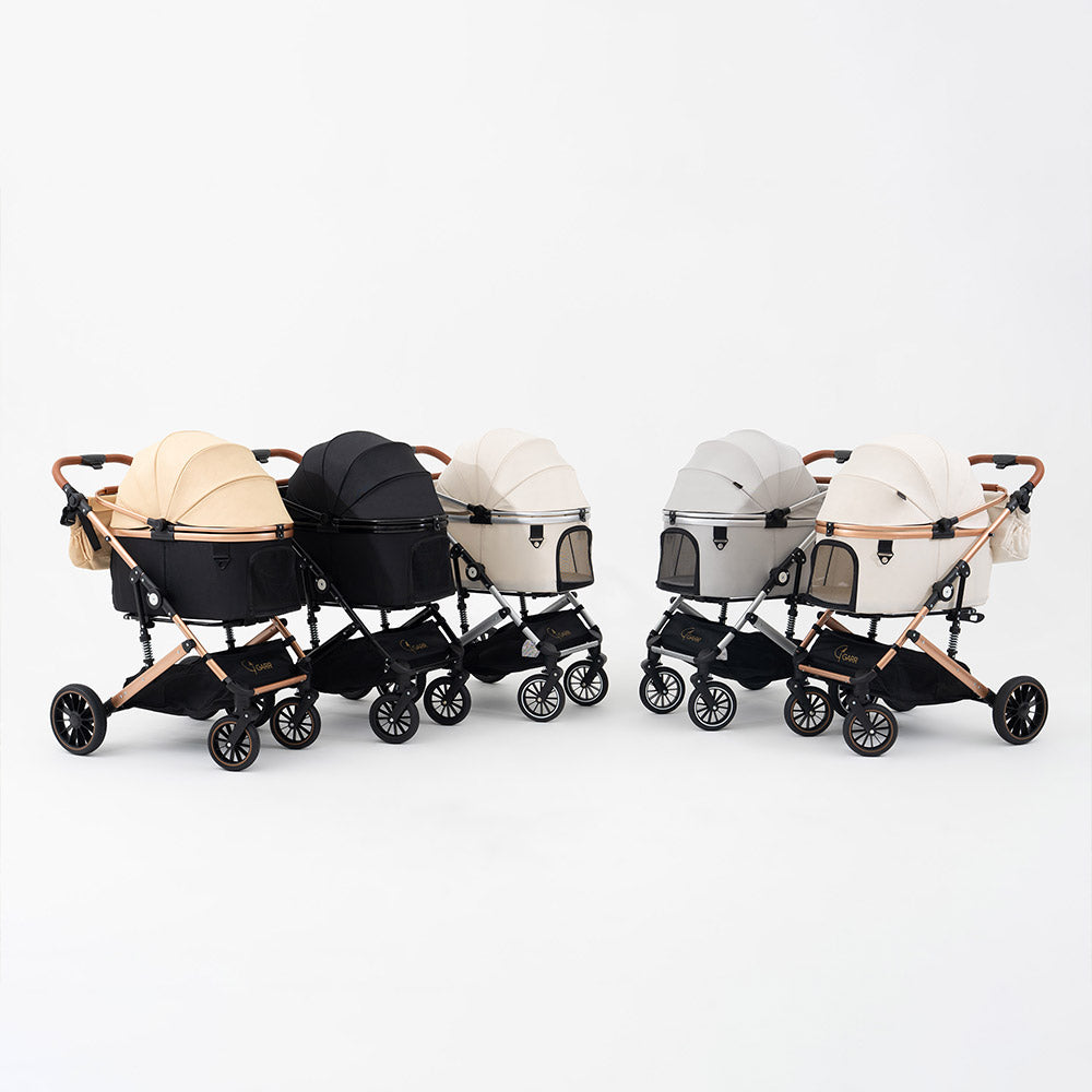 💜新品上架【梨花娘總代理】韓國 GARR Premium 高階寵物推車|一鍵收車・大輪避震・豪華配件組