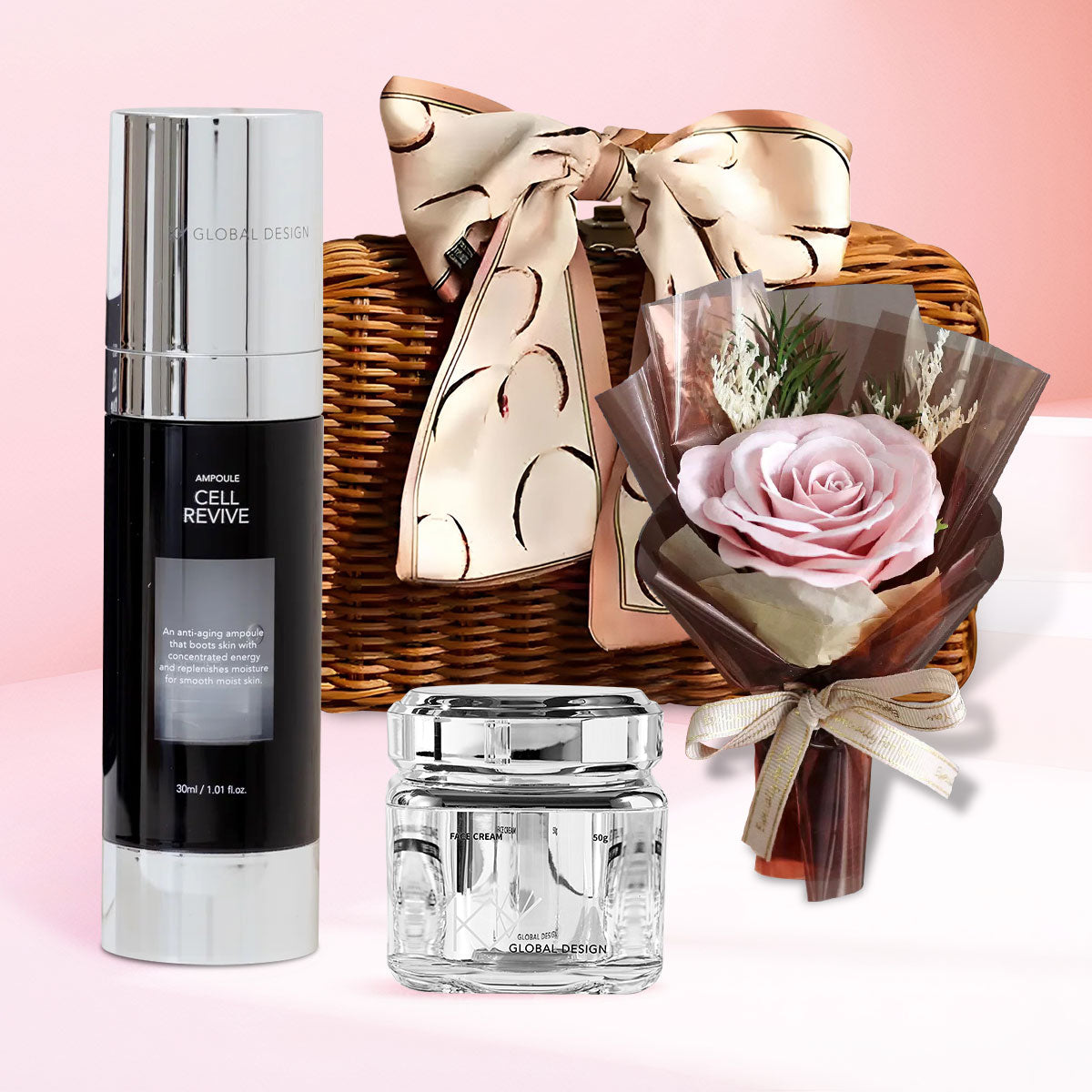 🎀籃不住對妳的愛玫瑰花束祝福手提藤籃韓國KY限定禮品組合,韓國最專業美妝部落客PONY推薦,女人我最大藝人推薦