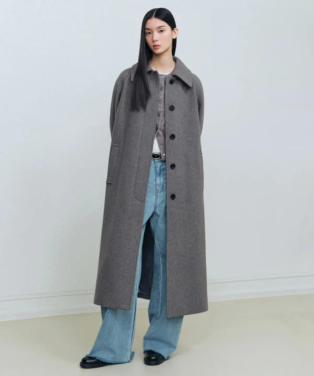 🆕新品上架💖【梨花娘】 韓國品牌무신사 韓韶禧代言長版羊絨大衣外套(7色)🏆韓國連線