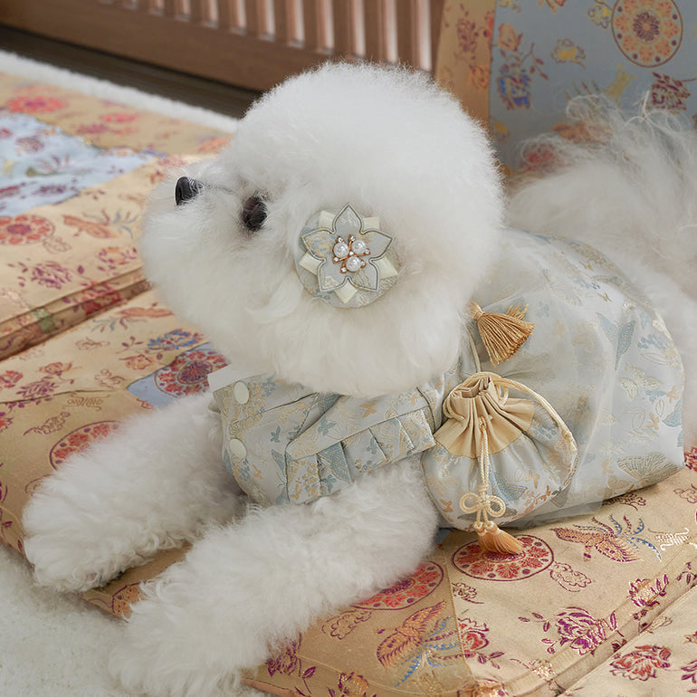 韓國新品上架【梨花娘】🐾BAILEY 🐶韓系流蘇小福袋寵物香香包(2色)