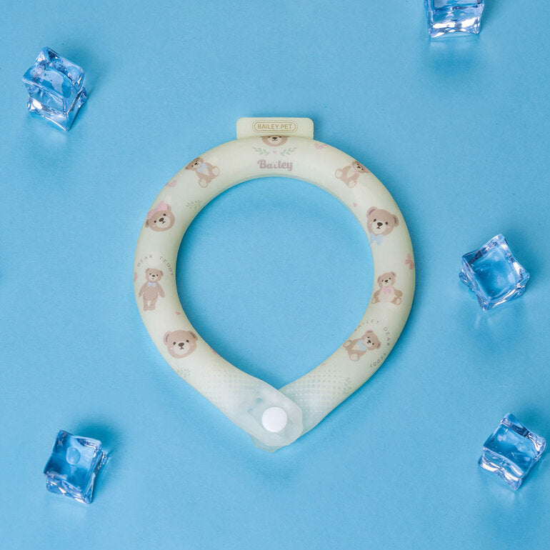 韓國新品上架【梨花娘】🐾BAILEY 🐶炎炎夏日寵物頸部降溫舒緩夜間瑩光冷卻頸圈(2色)