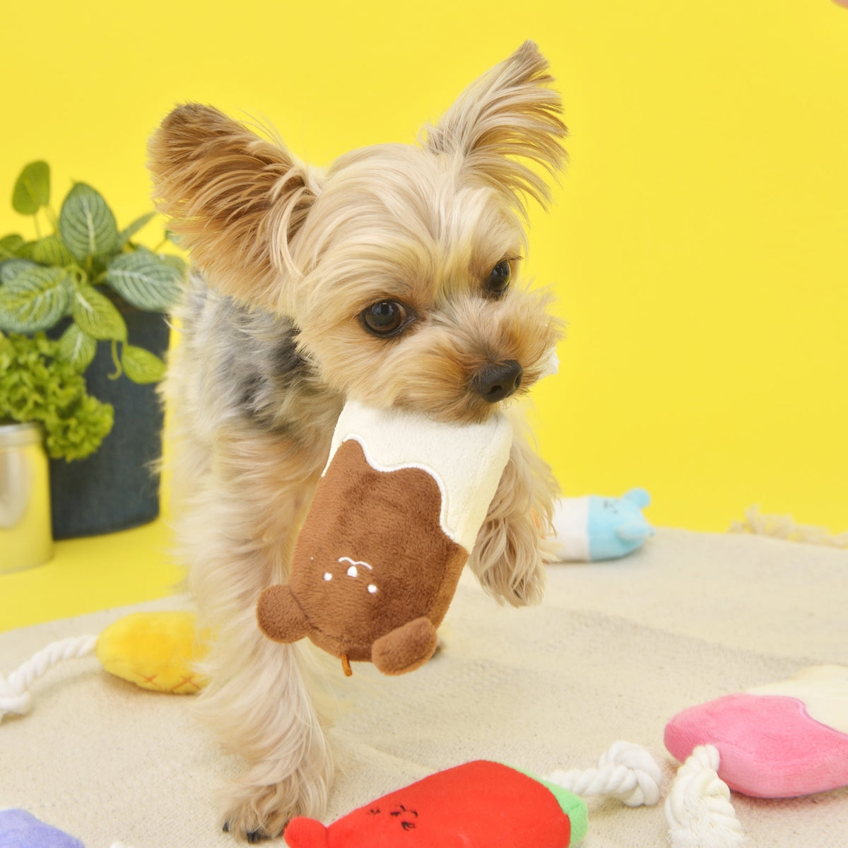 新品上架【梨花娘總代理】🐾日本品牌Solgra 🍧萌萌熊絨毛冰棒發聲玩具🐶(6款)
